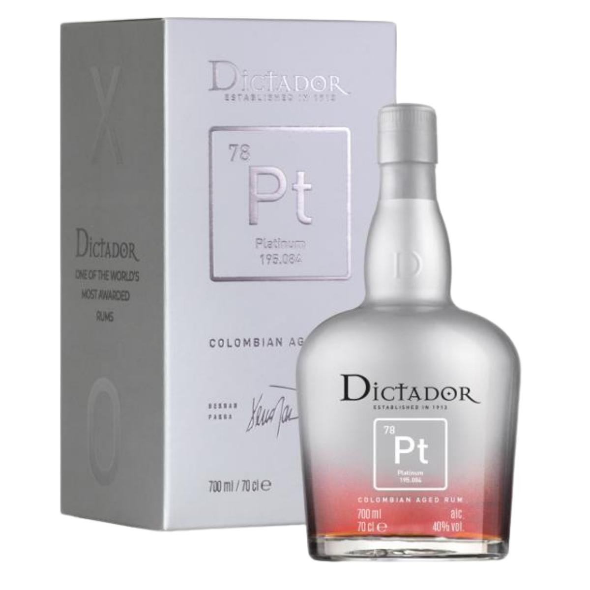 Dictador 78 Pt Platinum Rum Golden Rum - Liquid Scout