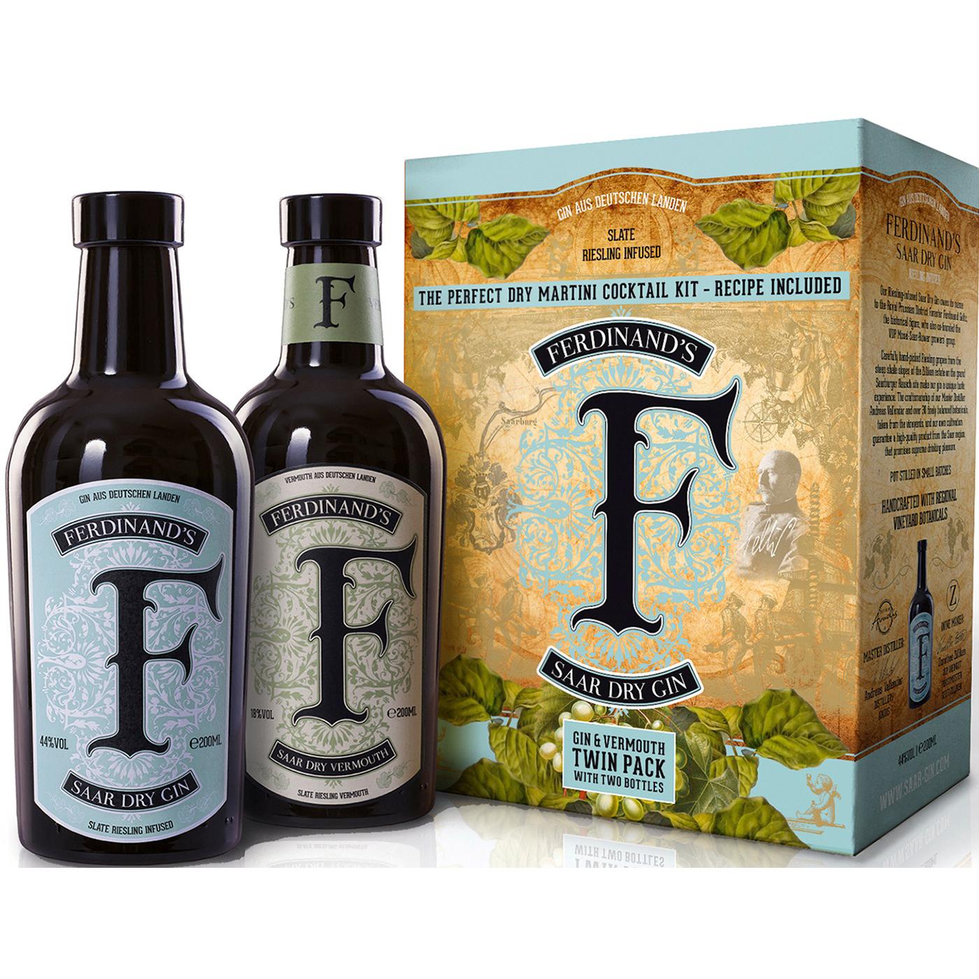 Ferdinand's Dry Gin & Vermouth Twin Pack Sample Size 2 x 20 CL Gin & Vermouth Pack - Liquid Scout