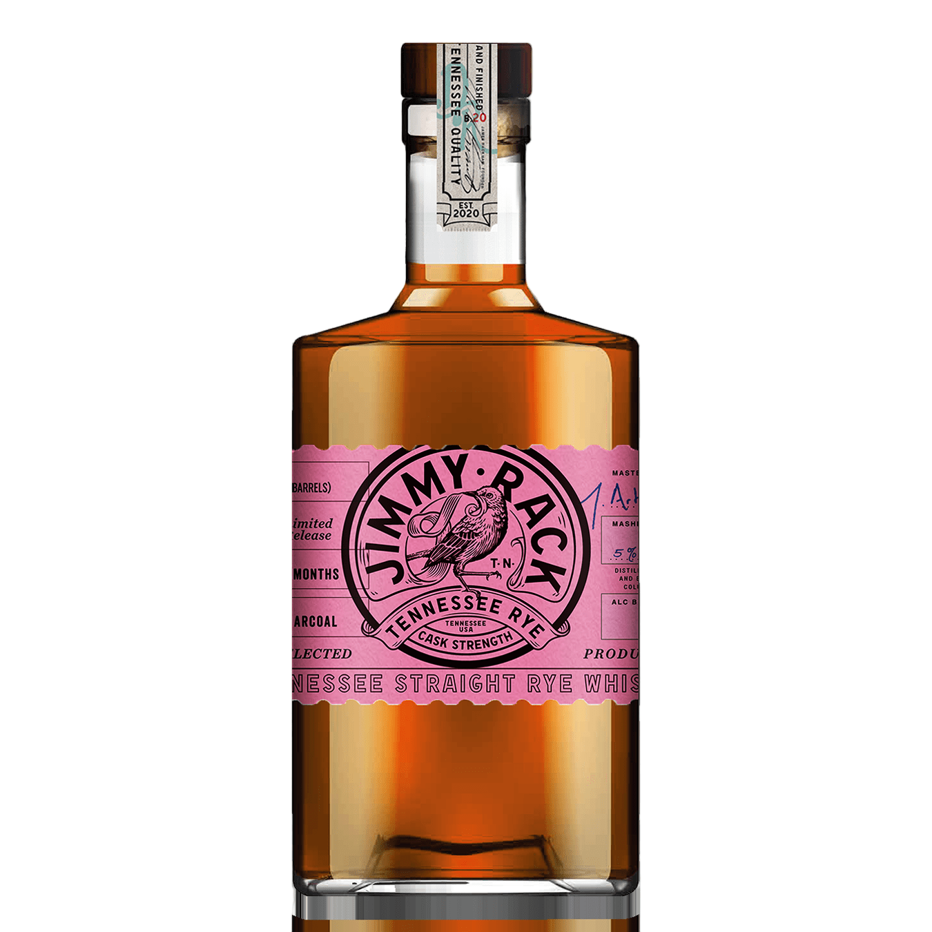 Jimmy Rack Limited Edition Tennessee Straight Cask Strength Rye Whiskey Rye Whiskey - Liquid Scout
