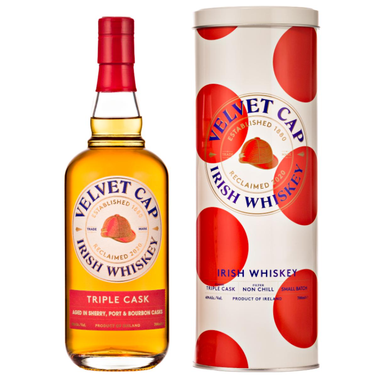 Velvet Cap Triple Cask Blended Irish Whiskey Blended Whiskey - Liquid Scout